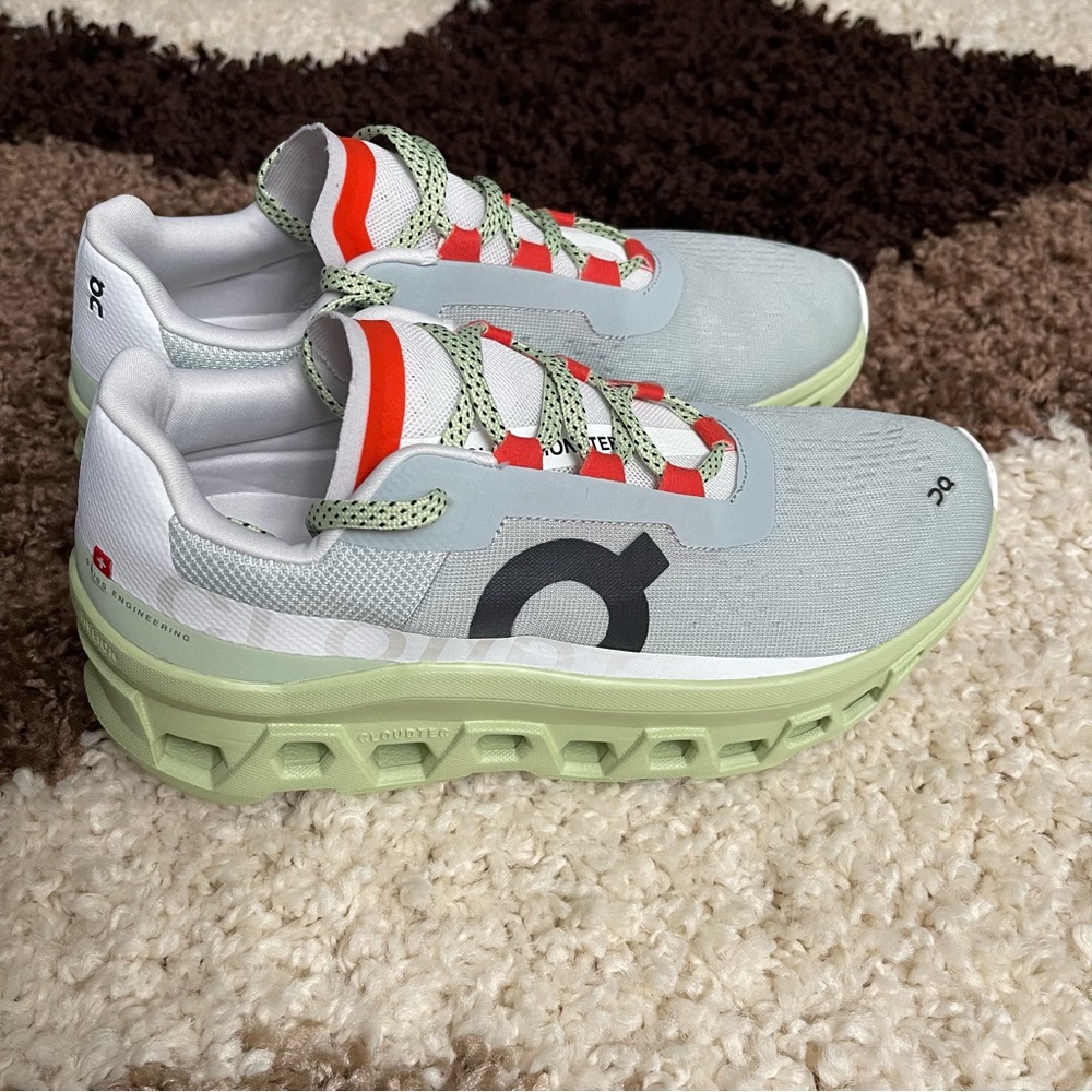 On Running Women's Cloudmonster Sneakers Sz 9.5 In Glacier / Meadow - Picture 4 of 11